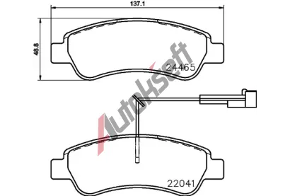 BREMBO Sada brzdovch destiek BRE P61125, BRE P 61 125