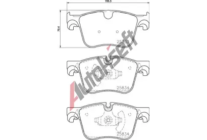 BREMBO Sada brzdovch destiek BREMBO XTRA LINE, DIRECTIONAL BRAKE PADS BRE P61127X, P 61 127X
