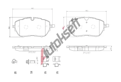 BREMBO Sada brzdovch destiek BRE P61128, BRE P 61 128