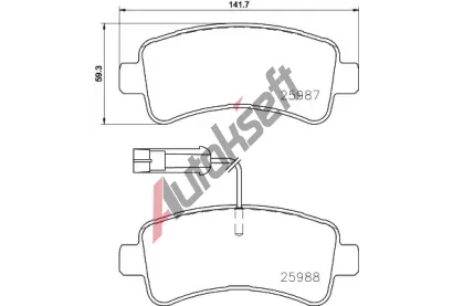 BREMBO Sada brzdovch destiek BRE P61130, BRE P 61 130