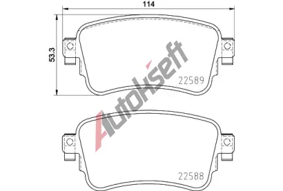 BREMBO Sada brzdovch destiek BRE P61133, BRE P 61 133