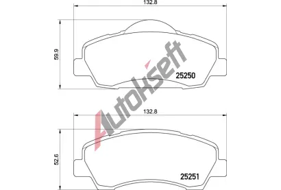 BREMBO Sada brzdovch destiek BRE P61138, P 61 138