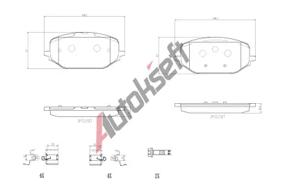 BREMBO Sada brzdovch destiek BRE P61142, P 61 142
