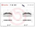 Sada brzdovch destiek BREMBO ‐ BRE P62001