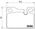 Sada brzdovch destiek BREMBO ‐ BRE P65003