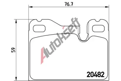 BREMBO Sada brzdovch destiek - kotouov brzda BRE P65003, P 65 003