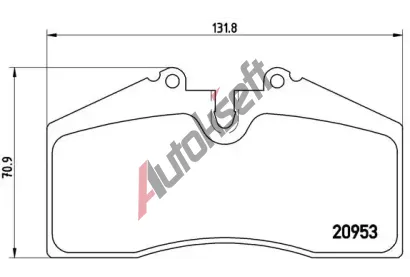 BREMBO Sada brzdovch destiek BRE P65005, P 65 005