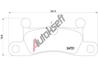 BREMBO Sada brzdovch destiek BRE P65027, P 65 027