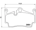 Sada brzdovch destiek BREMBO ‐ BRE P65028