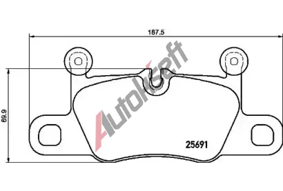 BREMBO Sada brzdovch destiek BRE P65031, P 65 031