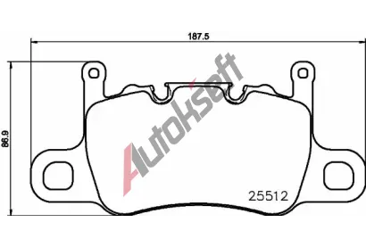 BREMBO Sada brzdovch destiek BRE P 65 037, BRE P65037