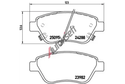 BREMBO Sada brzdových destiček BRE P66001, P 66 001 BREMBO Sada brzdových destiček BRE P66001, P 66 001