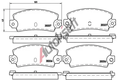 BREMBO Sada brzdovch destiek - kotouov brzda BRE P68002, P 68 002
