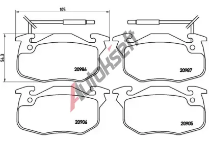 BREMBO Sada brzdovch destiek - kotouov brzda BRE P68010, P 68 010