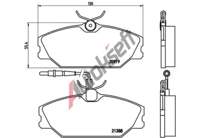 BREMBO Sada brzdovch destiek - kotouov brzda BRE P68014, P 68 014