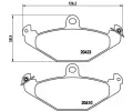 Sada brzdovch destiek BREMBO ‐ BRE P68017