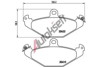 BREMBO Sada brzdovch destiek - kotouov brzda BRE P68017, P 68 017