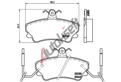 BREMBO Sada brzdovch destiek - kotouov brzda BRE P68019, P 68 019