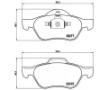 BREMBO Sada brzdovch destiek - kotouov brzda ‐ BRE P68029