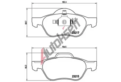 BREMBO Sada brzdovch destiek - kotouov brzda BRE P68029, P 68 029