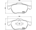 BREMBO Sada brzdovch destiek - kotouov brzda ‐ BRE P68032