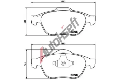 BREMBO Sada brzdovch destiek - kotouov brzda BRE P68032, P 68 032