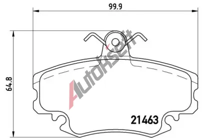 BREMBO Sada brzdovch destiek - kotouov brzda BRE P68038, P 68 038