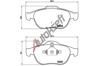 BREMBO Sada brzdovch destiek - kotouov brzda BRE P68040, P 68 040