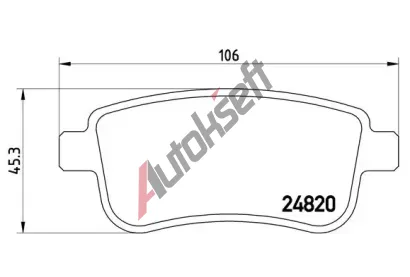 BREMBO Sada brzdovch destiek - kotouov brzda BRE P68041, P 68 041