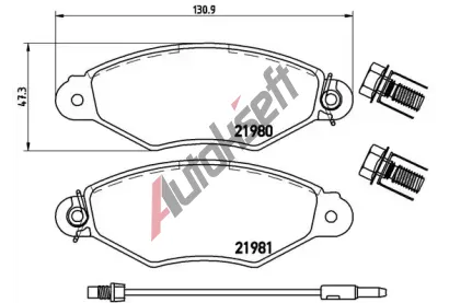 BREMBO Sada brzdovch destiek BRE P68042, P 68 042