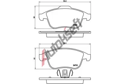 BREMBO Sada brzdovch destiek - kotouov brzda BRE P68047, P 68 047