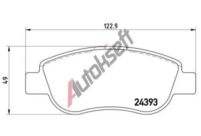 BREMBO Sada brzdovch destiek - kotouov brzda BRE P68049, P 68 049