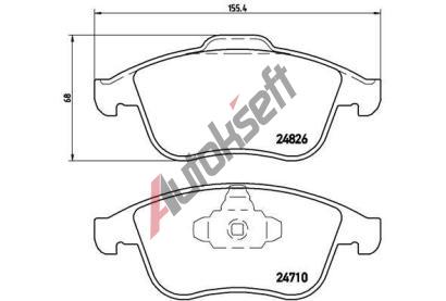 BREMBO Sada brzdovch destiek - kotouov brzda BRE P68052, P 68 052