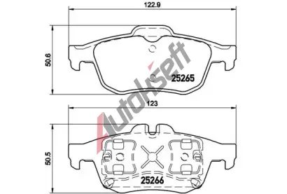 BREMBO Sada brzdovch destiek BRE P68057, P 68 057