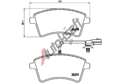 BREMBO Sada brzdovch destiek BRE P68058, P 68 058