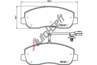 BREMBO Sada brzdovch destiek BRE P68062, P 68 062