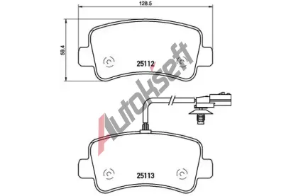 BREMBO Sada brzdovch destiek BRE P68063, P 68 063