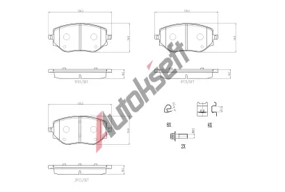 BREMBO Sada brzdovch destiek DIRECTIONAL BRAKE PADS BRE P68073, P 68 073