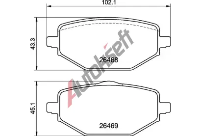 BREMBO Sada brzdovch destiek BRE P68076, P 68 076