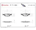 BREMBO Sada brzdovch destiek ‐ BRE P71003