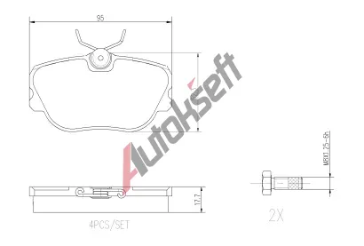 BREMBO Sada brzdovch destiek BRE P71004, P 71 004