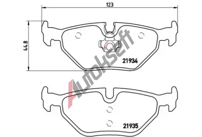 BREMBO Sada brzdovch destiek BRE P71006, P 71 006