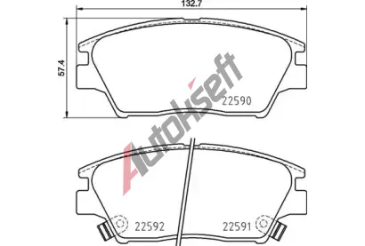 BREMBO Sada brzdovch destiek BRE P 77 001, BRE P77001