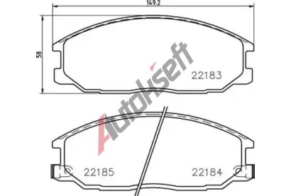 BREMBO Sada brzdovch destiek BRE P 77 002, BRE P77002