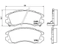 BREMBO Sada brzdovch destiek - kotouov brzda ‐ BRE P78004