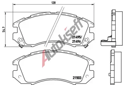 BREMBO Sada brzdovch destiek - kotouov brzda BRE P78004, P 78 004