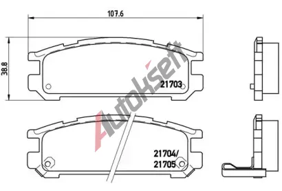 BREMBO Sada brzdovch destiek - kotouov brzda BRE P78005, P 78 005