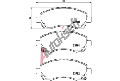 BREMBO Sada brzdovch destiek - kotouov brzda BRE P78009, P 78 009