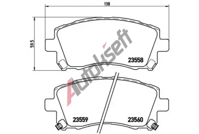 BREMBO Sada brzdovch destiek BREMBO XTRA LINE BRE P78010X, P 78 010X
