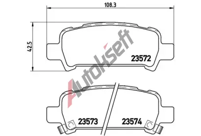 BREMBO Sada brzdovch destiek - kotouov brzda BRE P78011, P 78 011